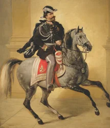 Portret jeździecki Wiktora Emanuela II z Włoch